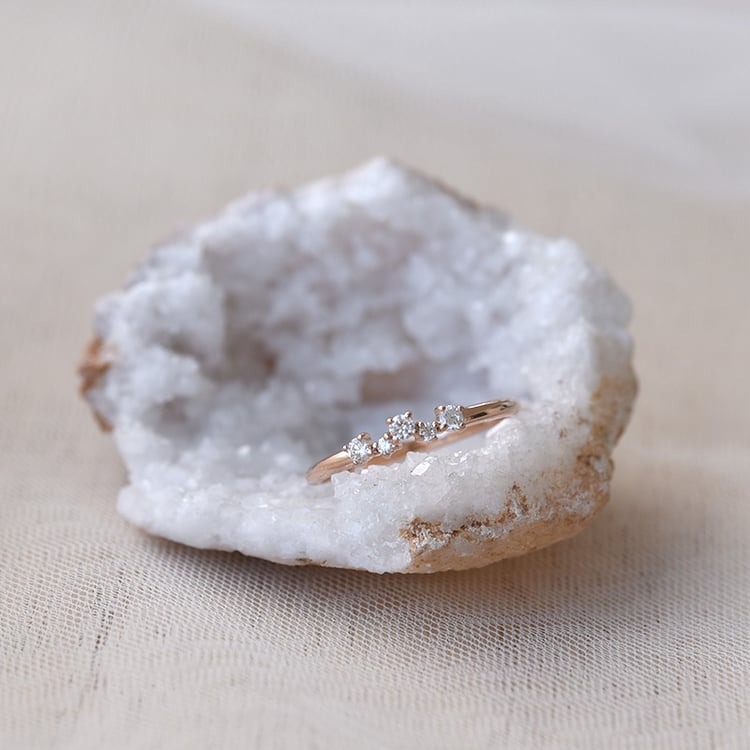 Goldener Verlobungsring mit Diamanten Blanka 67447