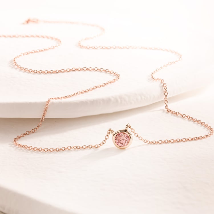 Halskette mit einem vom IGI zertifizierten Lab Grown rosa Diamanten Jonie 164818
