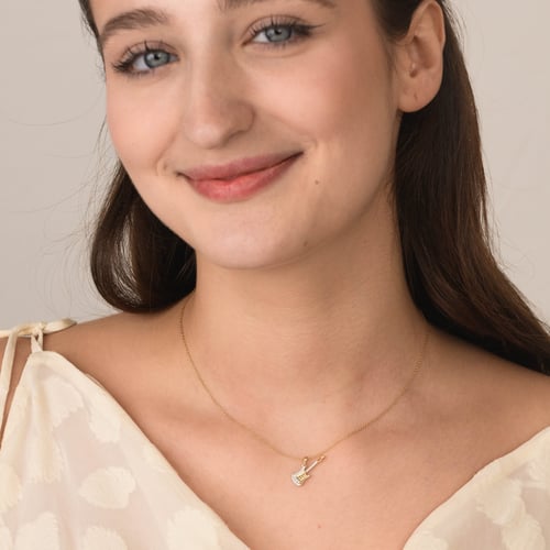 Anhänger mit Diamanten in Form einer Gitarre Amie