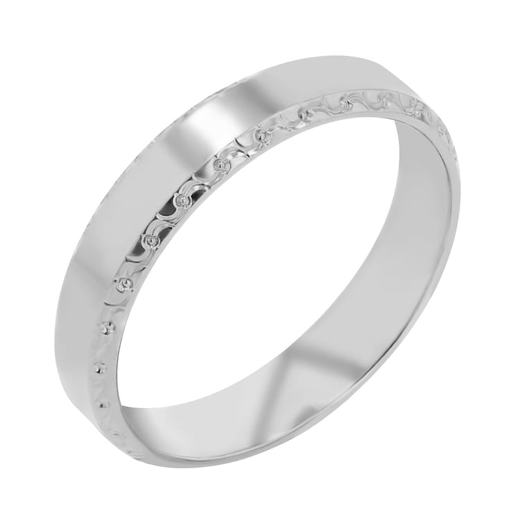 Goldene Eheringe mit einem verzierten Rand Rahim 113786