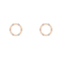 Goldene Karma Ohrringe mit Diamanten Hart