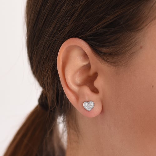 Diamantohrringe in Herzfrom Sie