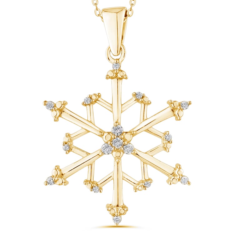 Schneeflocke mit Diamanten Aya