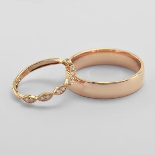 Vintage Ring mit Moissaniten und Komfortring für Herren Talita
