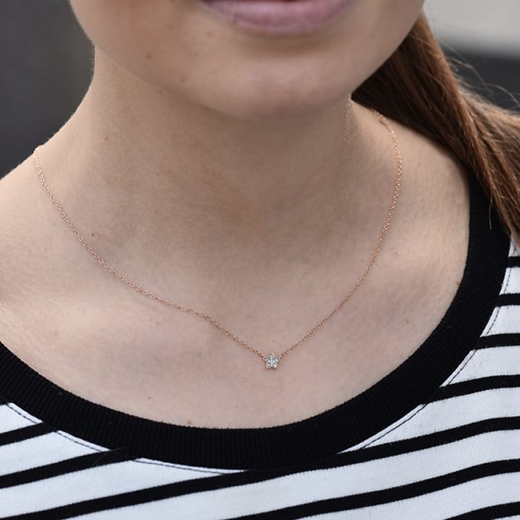 Kette mit einem Stern aus Diamanten Ceara 41685