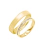 Goldene Eheringe mit Memoryring mit Diamanten Tiall