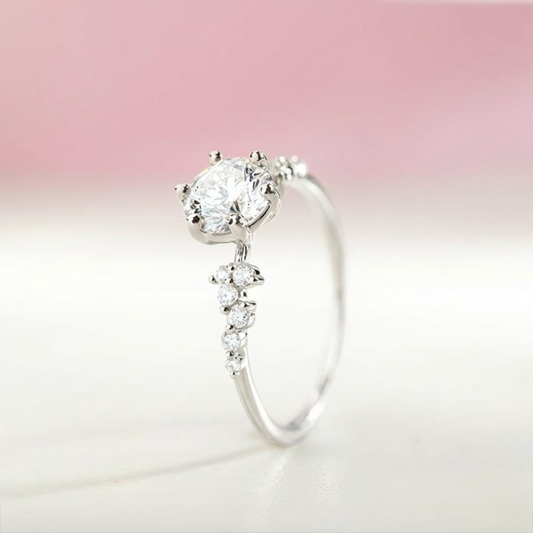 Verlobungsring aus Gold mit 0.3ct IGI-zertifiziertem Diamanten Carina 166508