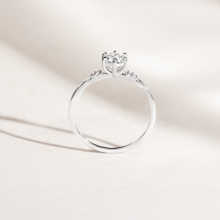 Verlobungsring aus Weissgold mit 0.5ct IGI-zertifiziertem Lab Grown Diamanten Mileva 158296