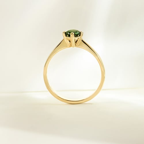 Verlobungsring mit grünem Diamant Mahiya