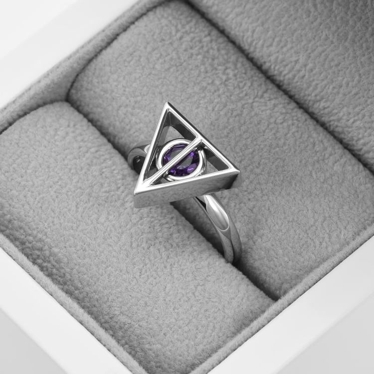 Platinring mit Amethyst 23765