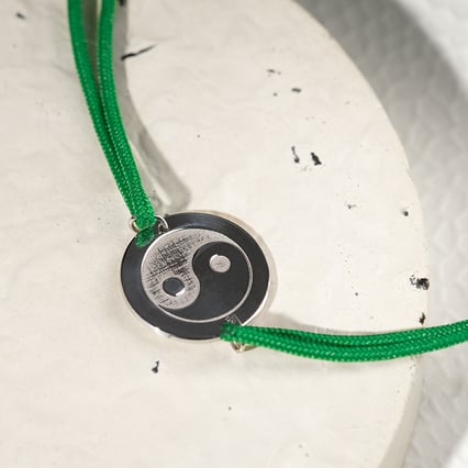 String Armband mit dem Yoga Symbol Yin Yang