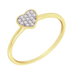 Ring in Herzform voller Lab Grown Diamanten Ubline