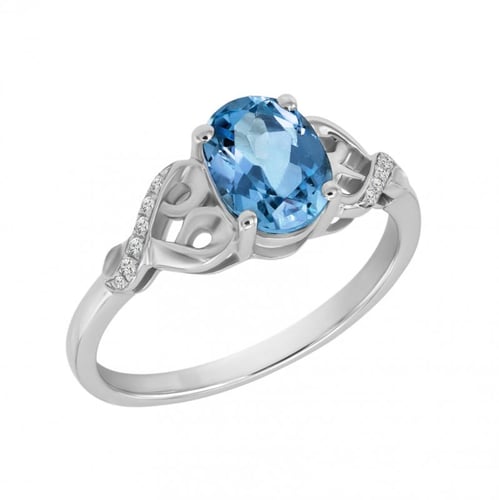 Goldener Topasring mit Diamanten Alanyse