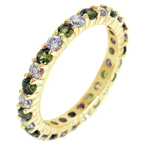 Olivine und Diamanten im Eternity Ring Ikrat 80652