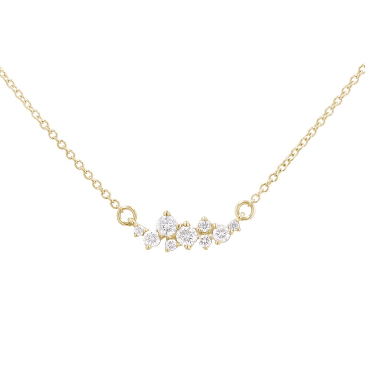Goldene Cluster-Kette mit Lab Grown Diamanten Kianna