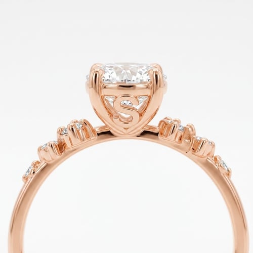 Verlobungsring mit Buchstaben und Lab Grown Diamanten Olha