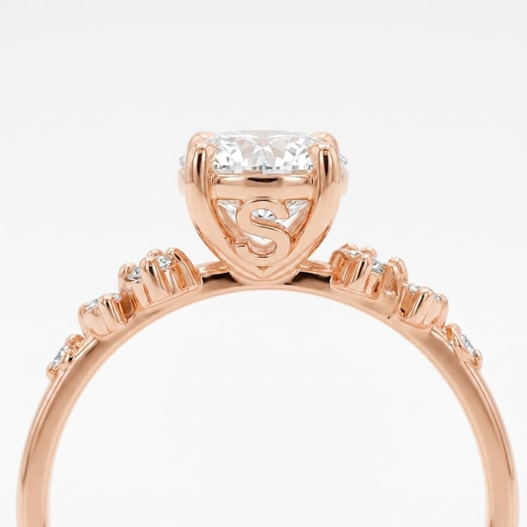 Verlobungsring mit Buchstaben und Lab Grown Diamanten Olha 167611