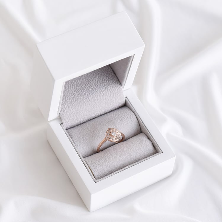 Goldring mit Diamantblüte Delit 93009