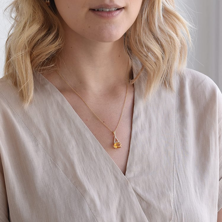 Citrin Halskette 70893
