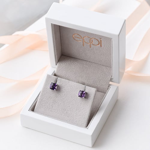 Goldene Ohrringe mit Amethysten Chavonah