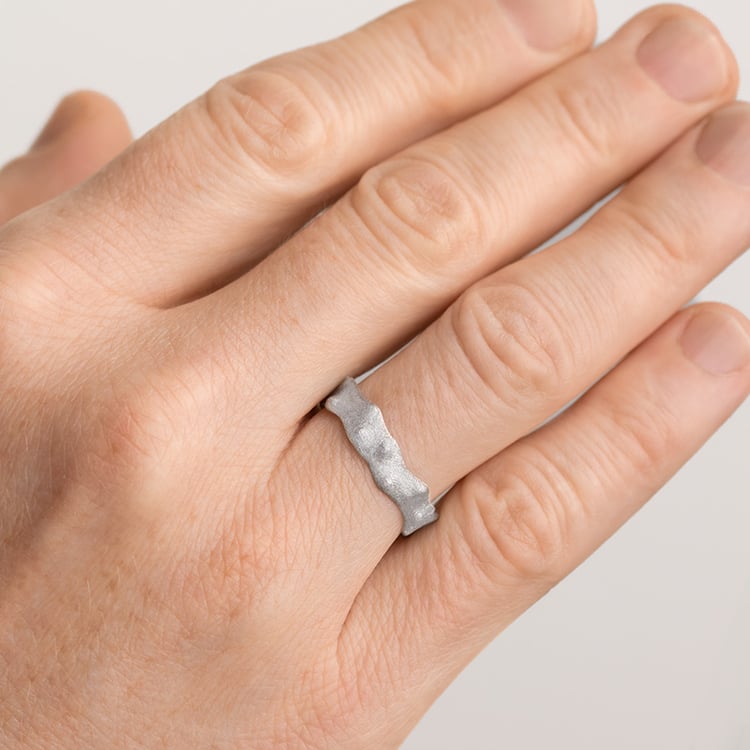 Eheringe mit goldenen Diamanten Spikes 153793