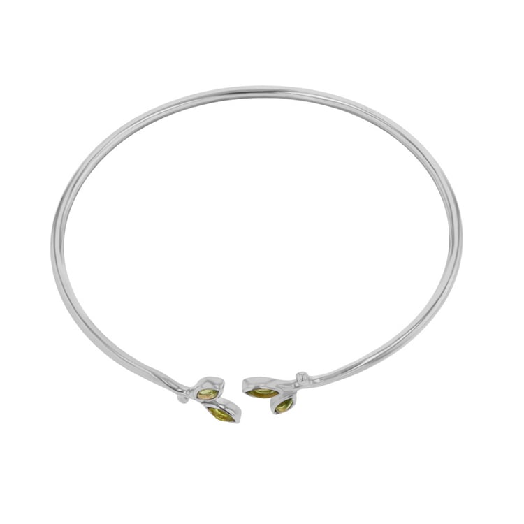 Goldener minimalistischer Armreif mit Olivenblättern Hulme 113479