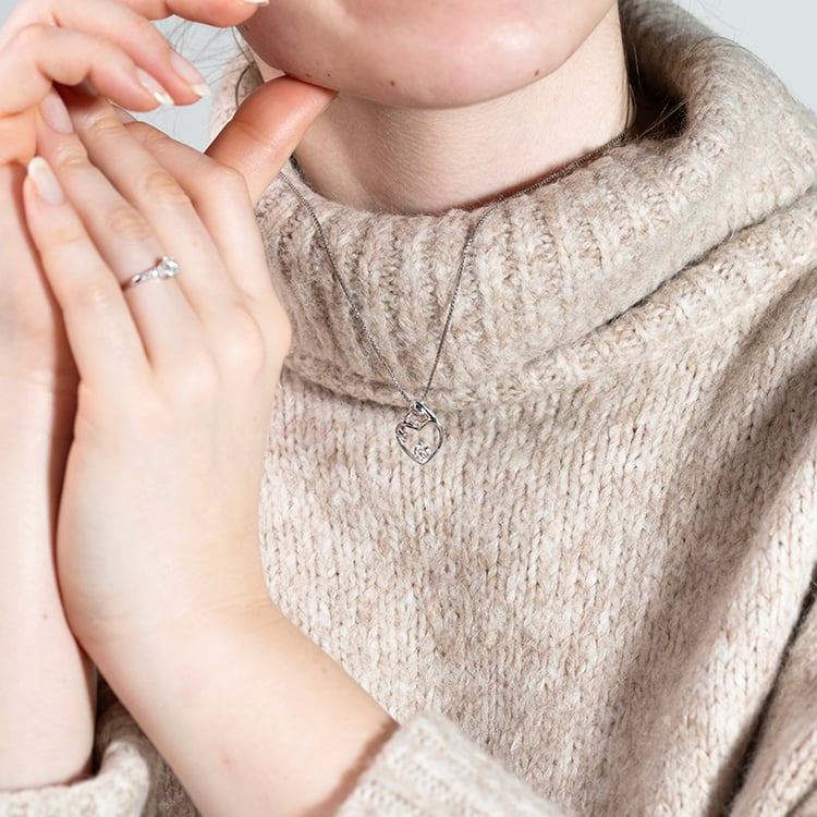 Anhänger Mutter und Kind mit IGI zerifiziertem Lab Grown Diamanten Ella 150937