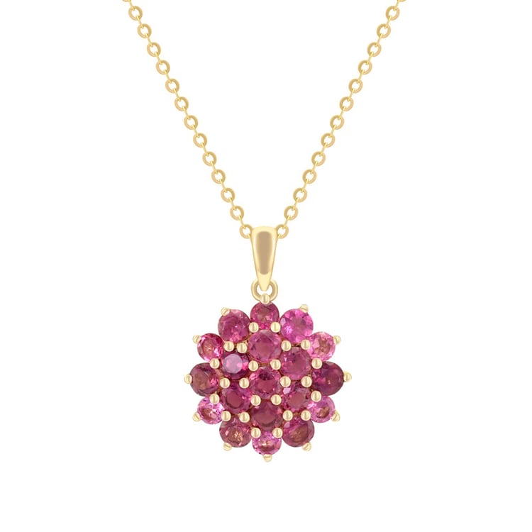 Goldene Halskette voller Turmaline 38446