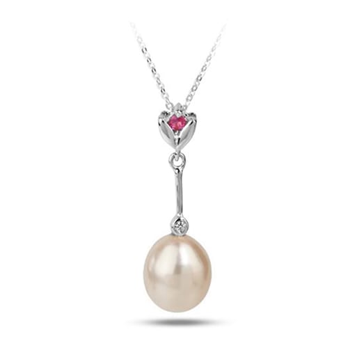 Anhänger mit Perle, Saphir und Diamant Ferdi