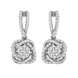 Geflochtene Diamantohrringe Eamon