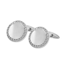 Silberne Manschettenknöpfe mit Diamanten Tallis