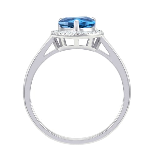 Goldring mit Topas in Hertform und Diamanten Connelly