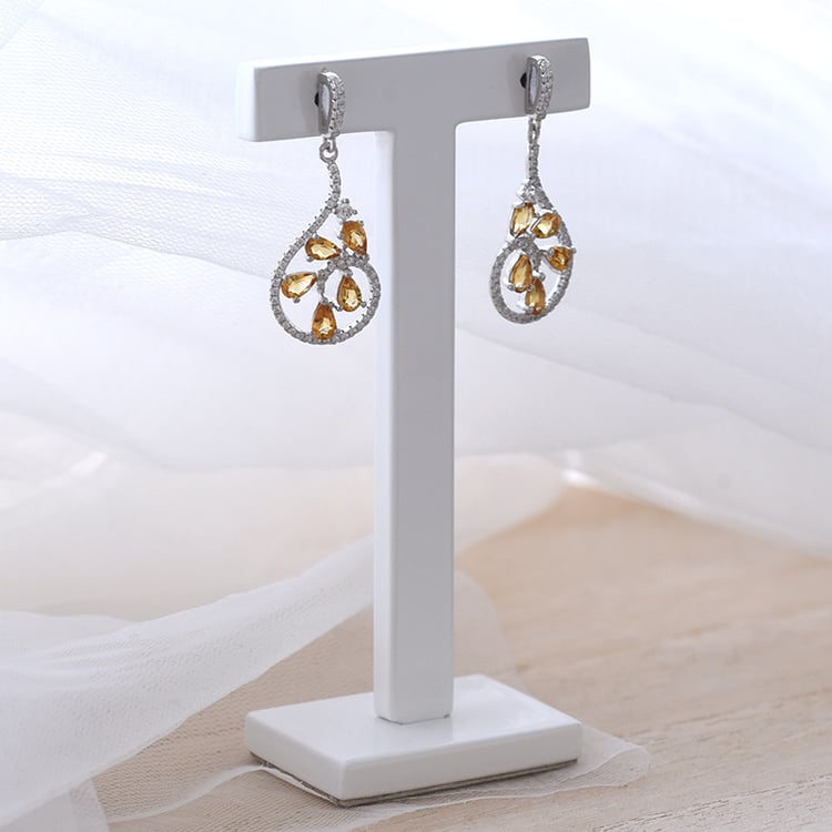 Ohrringe aus Silber mit Citrinen 69889