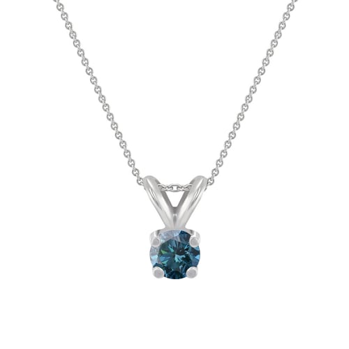 Blauer Diamant in Anhänger Lalom