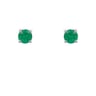 Silberne Ohrstecker mit Smaragden und Auswahl der Größe Franci