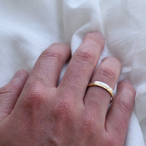 Goldene zweifarbige Trauringe mit Diamanten Harbin