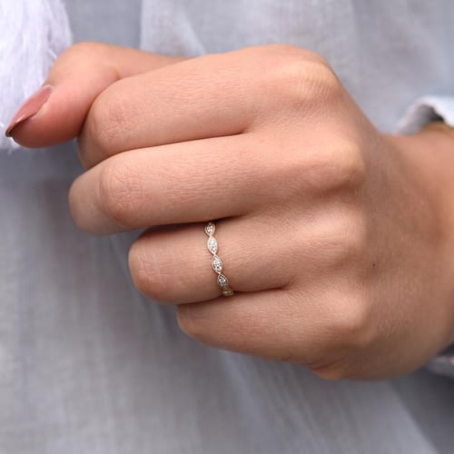 Silberner Eternity-Ring mit Lab Grown Diamanten Talita