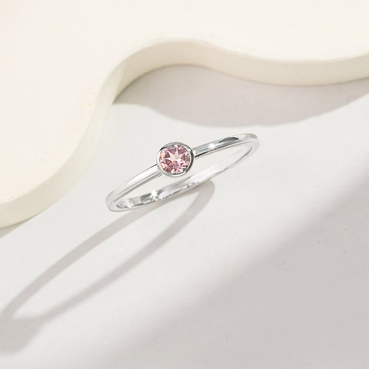 Goldener minimalistischer Ring mit Morganit Emilien 156596