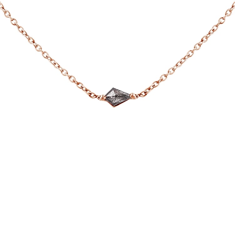 Halskette mit Salt and Pepper Diamant in Kite Form Ranka 126495