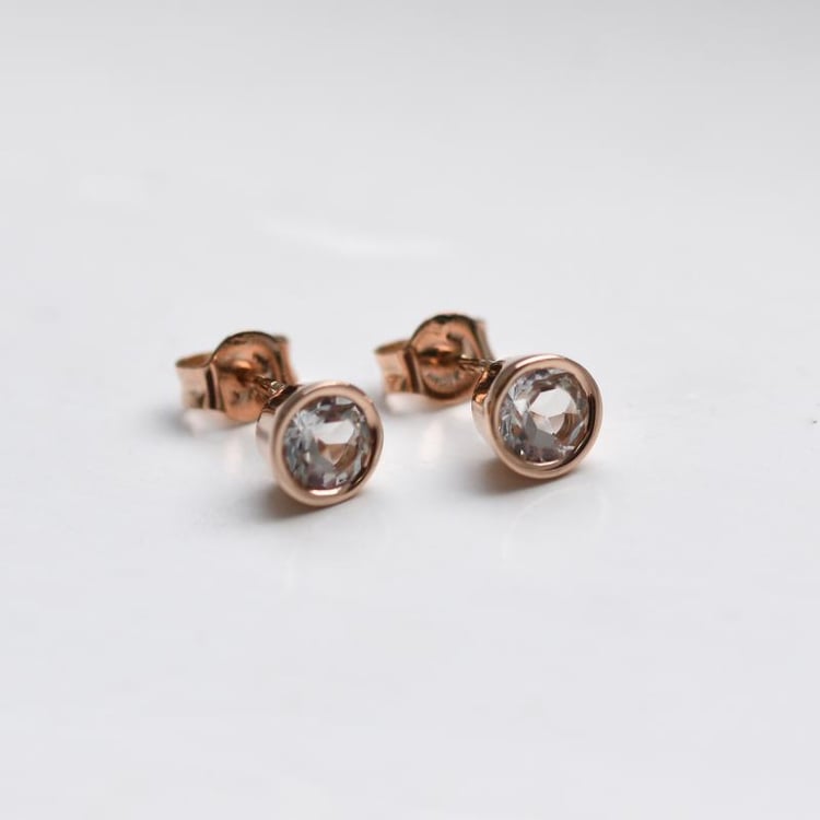 Ohrringe mit weißen Topasen Wetty 51525