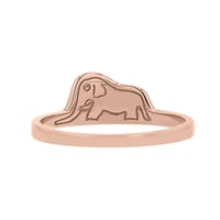 Silberner Ring mit einem versteckten Elefanten Der Kleine Prinz