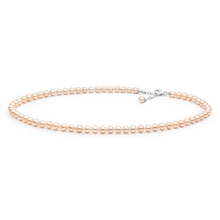Halskette aus pfirsichfarbenen Perlen Casimiro