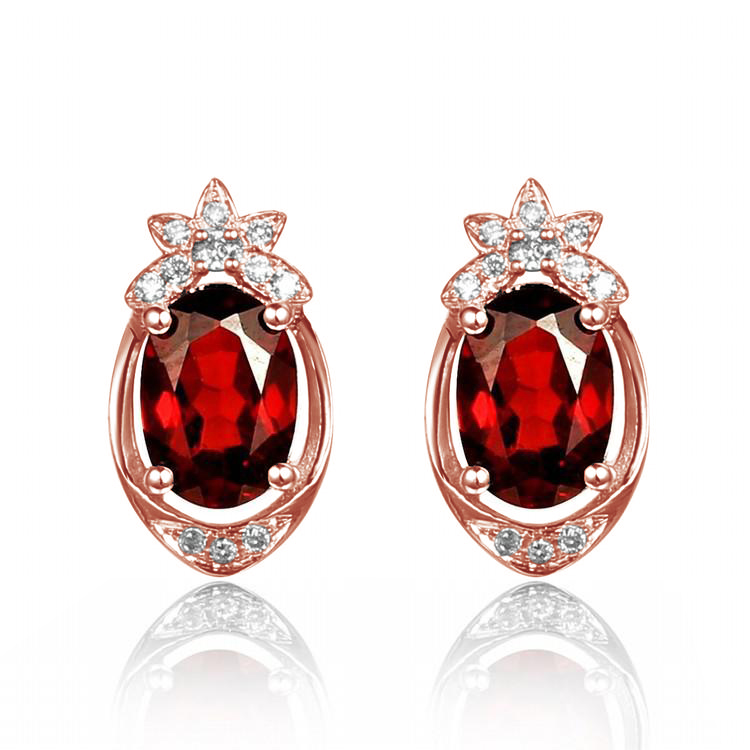Granatohrringe aus Gold 79633