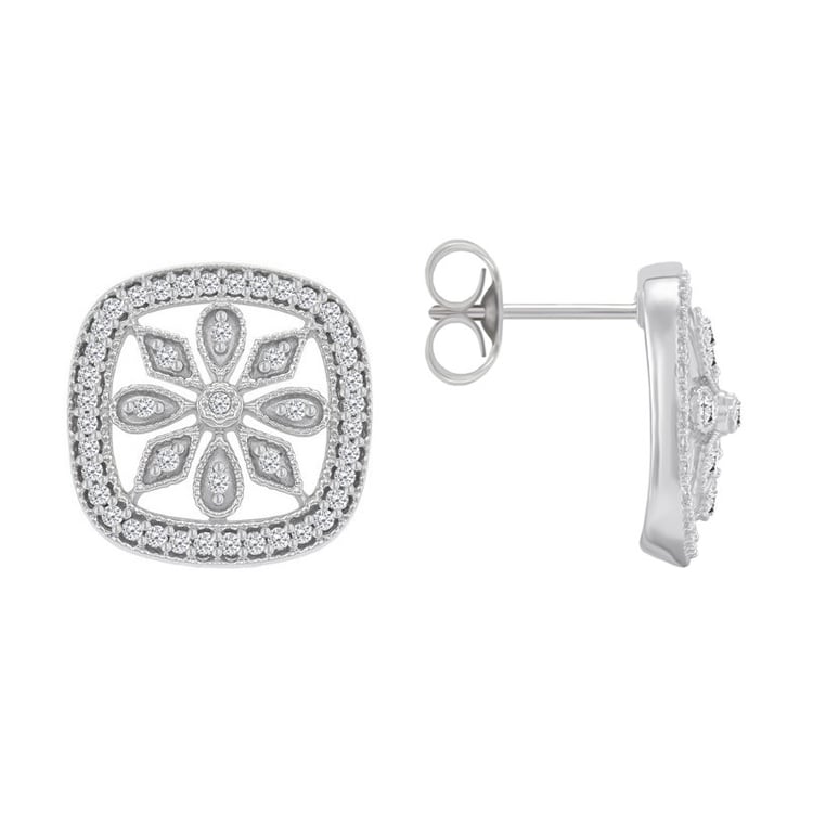 Ohrringe mit einer Diamantenblüte Regina 79883