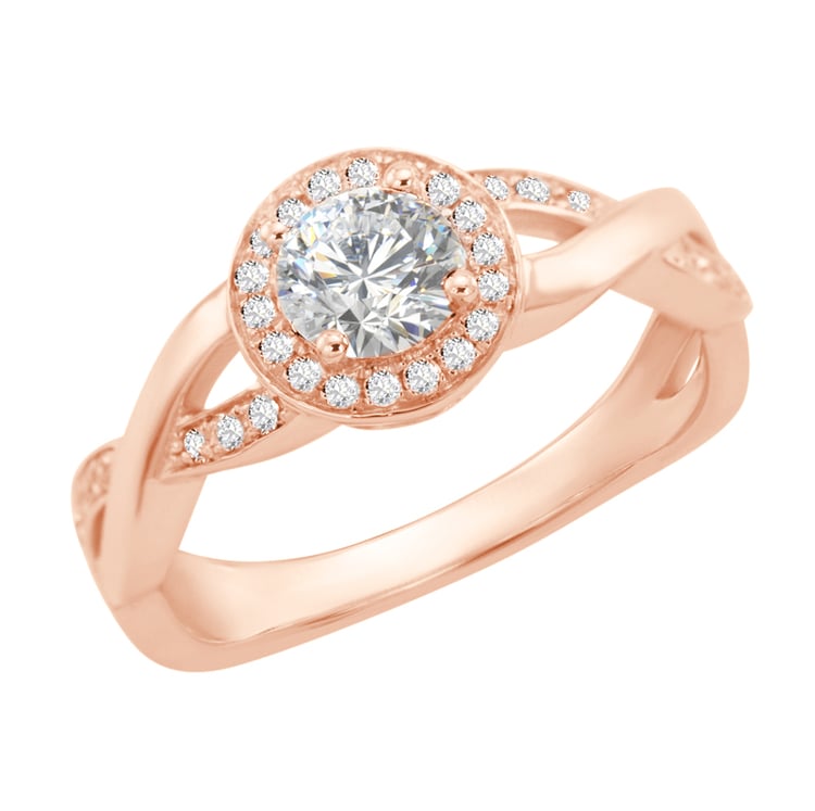 Halo Ring aus Rosegold 28759