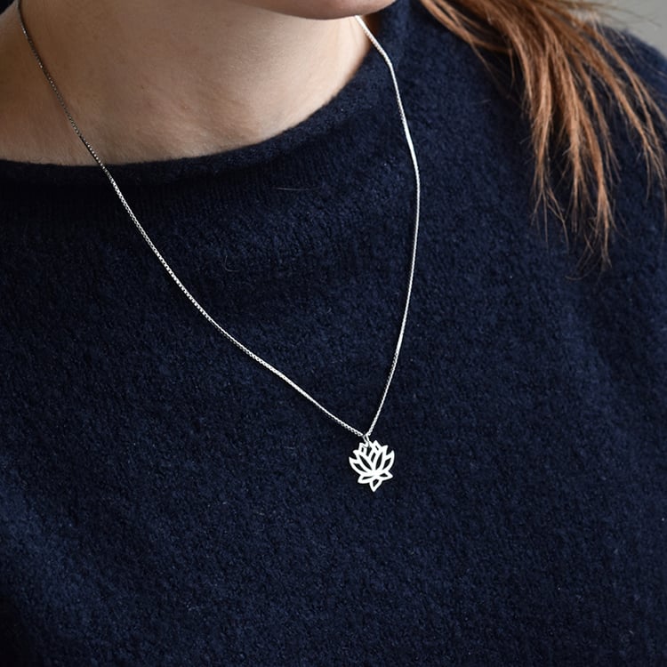 Halskette Damen mit Lotosblume 41841