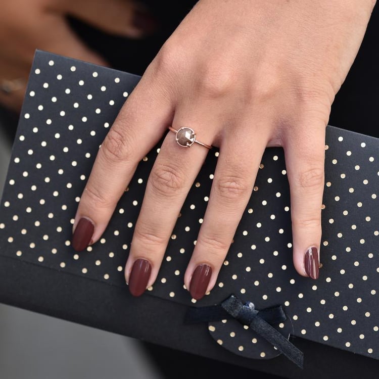 Goldener Ring mit Diamant im Rosenschliff Vertius 34319