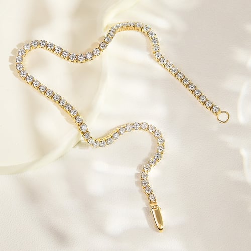 Goldenes Tennisarmband mit Lab Grown Diamanten Shimayra