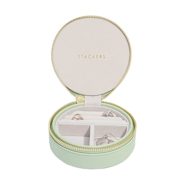 Rundes Reiseetui für Schmuck in Hellgrün Berlin