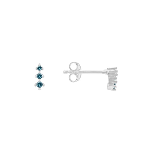 Minimalistische Ohrringe mit blauen Diamanten Linus
